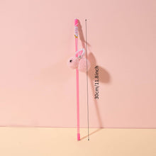 Load image into Gallery viewer, Funny Feather Cat Plush Teaser Wand with Bell Pet Interactive Feather Toys Cat Stick Toy for Kitten Catching Toy Playing Teaser Cat Supplies
