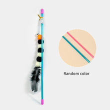 Load image into Gallery viewer, Funny Feather Cat Plush Teaser Wand with Bell Pet Interactive Feather Toys Cat Stick Toy for Kitten Catching Toy Playing Teaser Cat Supplies
