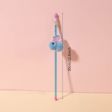 Load image into Gallery viewer, Funny Feather Cat Plush Teaser Wand with Bell Pet Interactive Feather Toys Cat Stick Toy for Kitten Catching Toy Playing Teaser Cat Supplies
