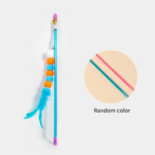 Load image into Gallery viewer, Funny Feather Cat Plush Teaser Wand with Bell Pet Interactive Feather Toys Cat Stick Toy for Kitten Catching Toy Playing Teaser Cat Supplies
