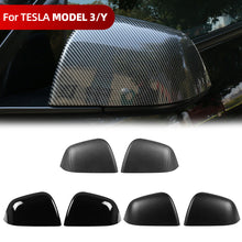 Load image into Gallery viewer, Pair Car Side Door Mirror Cover Auto Exterior Accessories Sides Rearview Cover For Tesla Model 3 Model Y 2021-2023 ABS
