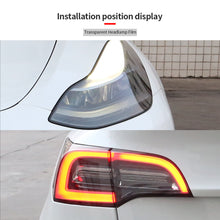 Load image into Gallery viewer, 2Pcs/4Pcs TPU Car Blackened Headlight Taillight Foglight Protective Film Headlight Tail Lamp Color Changing Films For Tesla Model 3 Y

