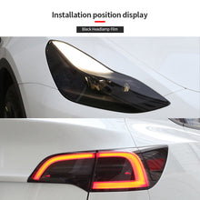 Load image into Gallery viewer, 2Pcs/4Pcs TPU Car Blackened Headlight Taillight Foglight Protective Film Headlight Tail Lamp Color Changing Films For Tesla Model 3 Y
