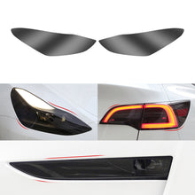 Load image into Gallery viewer, 2Pcs/4Pcs TPU Car Blackened Headlight Taillight Foglight Protective Film Headlight Tail Lamp Color Changing Films For Tesla Model 3 Y
