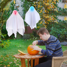 Load image into Gallery viewer, Halloween Hanging Ghost Decorations Ghost Pendant Ornament With LED Lights for Home Outdoor Hanted House Party Horror Props
