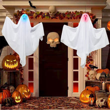 Load image into Gallery viewer, Halloween Hanging Ghost Decorations Ghost Pendant Ornament With LED Lights for Home Outdoor Hanted House Party Horror Props
