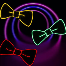 Load image into Gallery viewer, Glow in the Dark LED Bow Tie Luminous Flashing Necktie For Birthday Party Wedding Christmas Decoration Halloween Cosplay Costume
