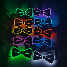 Load image into Gallery viewer, Glow in the Dark LED Bow Tie Luminous Flashing Necktie For Birthday Party Wedding Christmas Decoration Halloween Cosplay Costume
