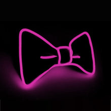 Load image into Gallery viewer, Glow in the Dark LED Bow Tie Luminous Flashing Necktie For Birthday Party Wedding Christmas Decoration Halloween Cosplay Costume
