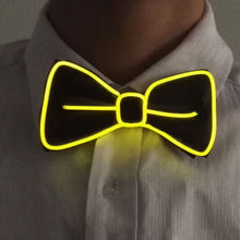 Load image into Gallery viewer, Glow in the Dark LED Bow Tie Luminous Flashing Necktie For Birthday Party Wedding Christmas Decoration Halloween Cosplay Costume
