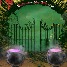 Load image into Gallery viewer, Halloween Witch Pot Smoke Machine Fog Maker Water Fountain Fogger Color Changing Mist Machine Party Prop Halloween Decoration
