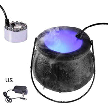 Load image into Gallery viewer, Halloween Witch Pot Smoke Machine Fog Maker Water Fountain Fogger Color Changing Mist Machine Party Prop Halloween Decoration

