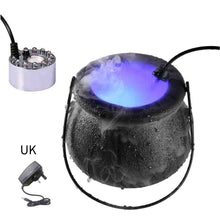 Load image into Gallery viewer, Halloween Witch Pot Smoke Machine Fog Maker Water Fountain Fogger Color Changing Mist Machine Party Prop Halloween Decoration
