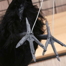 Load image into Gallery viewer, Halloween Black Crow Ornament Simulation Crow Animal Model Bird Scary Toys Horror Props Home Garden Decoration
