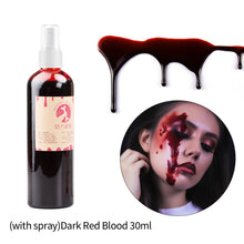 Load image into Gallery viewer, 30/50/150ml Fake Blood Prop Halloween Decoration Horror Cosplay Cosmetics Artificial Plasma Party Supplies Pranks DIY Halloween Supplies
