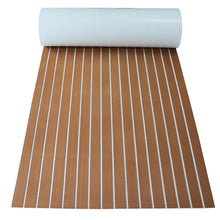 Load image into Gallery viewer, 2.4M Self-Adhesive EVA Foam Boat Marine Flooring Faux Teak Decking Sheet Striped Yacht Mat Decking Boat EVA Foam Floor Mat
