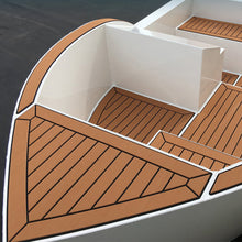 Load image into Gallery viewer, 2.4M Self-Adhesive EVA Foam Boat Marine Flooring Faux Teak Decking Sheet Striped Yacht Mat Decking Boat EVA Foam Floor Mat
