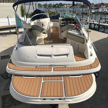 Load image into Gallery viewer, 2.4M Self-Adhesive EVA Foam Boat Marine Flooring Faux Teak Decking Sheet Striped Yacht Mat Decking Boat EVA Foam Floor Mat
