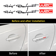 Load image into Gallery viewer, 4Pcs Car WRC Door Handle Bowl Sticker WRC Rally Racing Stripe Car Decals Vinyl Stickers Tuning Auto Exterior Accessory Decor
