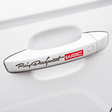 Load image into Gallery viewer, 4Pcs Car WRC Door Handle Bowl Sticker WRC Rally Racing Stripe Car Decals Vinyl Stickers Tuning Auto Exterior Accessory Decor
