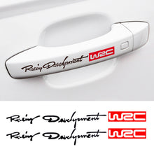 Load image into Gallery viewer, 4Pcs Car WRC Door Handle Bowl Sticker WRC Rally Racing Stripe Car Decals Vinyl Stickers Tuning Auto Exterior Accessory Decor
