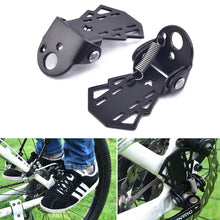 Load image into Gallery viewer, 1 Pair Bike Rear Fold Pedal Road Manganese Steel Folding Footrests Rear Wheel Manned Bicycle Foot Pedal Cycling Accessories
