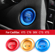 Load image into Gallery viewer, 2Pcs Car Start Ignition Engine Start Stop Button Ring Cover Trim Sticker For Cadillac XT5 CT6 SRX CTS XTS Button Decoration Switch Accessories
