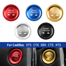 Load image into Gallery viewer, 2Pcs Car Start Ignition Engine Start Stop Button Ring Cover Trim Sticker For Cadillac XT5 CT6 SRX CTS XTS Button Decoration Switch Accessories
