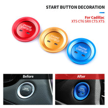 Load image into Gallery viewer, 2Pcs Car Start Ignition Engine Start Stop Button Ring Cover Trim Sticker For Cadillac XT5 CT6 SRX CTS XTS Button Decoration Switch Accessories
