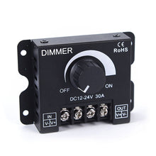 Load image into Gallery viewer, DC12V-24V 30A LED Dimmer Switch 360W Voltage Adjustable Regulator Controller For LED Strip Light Lamp Dimming Dimmers
