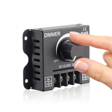 Load image into Gallery viewer, DC12V-24V 30A LED Dimmer Switch 360W Voltage Adjustable Regulator Controller For LED Strip Light Lamp Dimming Dimmers
