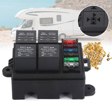 Load image into Gallery viewer, 4 Relay Holder Free Combination Auto For Car Truck 6Way Fuse Holder Circuit Standard Fuse Relay Holder 12V 24V 40A Relay
