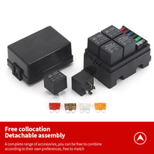 Load image into Gallery viewer, 4 Relay Holder Free Combination Auto For Car Truck 6Way Fuse Holder Circuit Standard Fuse Relay Holder 12V 24V 40A Relay
