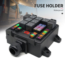 Load image into Gallery viewer, Multi-way Car Lighting Audio Modification Control Terminal Recreation Relay Socket Box Blade Fuse Holder Automotive RV
