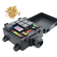 Load image into Gallery viewer, Multi-way Car Lighting Audio Modification Control Terminal Recreation Relay Socket Box Blade Fuse Holder Automotive RV
