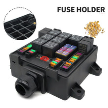 Load image into Gallery viewer, Multi-way Car Lighting Audio Modification Control Terminal Recreation Relay Socket Box Blade Fuse Holder Automotive RV
