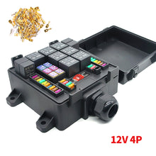 Load image into Gallery viewer, Multi-way Car Lighting Audio Modification Control Terminal Recreation Relay Socket Box Blade Fuse Holder Automotive RV
