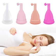 Load image into Gallery viewer, Reusable Menstrual Cup Period Medical Silicone Menstrual Cup Silicone Cup Flap Excretable Women Menstrual Cup
