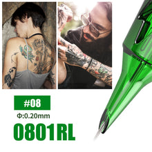 Load image into Gallery viewer, 10Pcs/box Disposable Original Tattoo Needle RL RS Disposable Sterilized Safety Tattoo Needle for Cartridge Machines Grips
