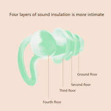 Load image into Gallery viewer, Silicone Sound Insulation Earplugs Soft Comfortable Noise Reduction Earplugs Washable Reusable Sleeping Earplugs
