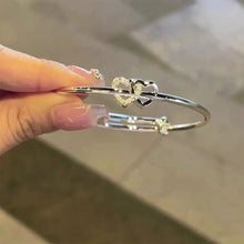 Load image into Gallery viewer, Double Heart-shaped Interlocking Bracelet Niche Sweet Adjustable Bracelet Alloy Hand Jewelry Accessory
