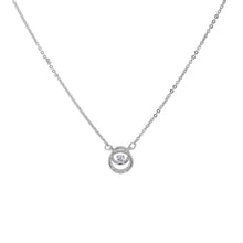 Load image into Gallery viewer, Geometric Ring Zircon Necklace Simple Temperamental Alloy Necklace Clavicle Chain Jewelry Accessory for Women
