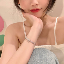Load image into Gallery viewer, Stylish Silver Bowknot Pull Bracelet Creative Simple Shiny Alloy Bracelet Women Hand Jewelry Accessory
