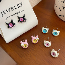 Load image into Gallery viewer, Funny Cute Monster Earrings Fashionable Personalized Alloy Earrings Ear Studs Women Jewelry Accessories
