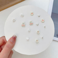 Load image into Gallery viewer, Exquisite Small One-week Earrings Set Cute Sweet Alloy Earrings Ear Studs Jewelry Accessories for Women
