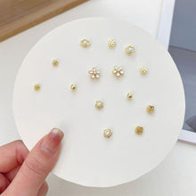 Load image into Gallery viewer, Exquisite Small One-week Earrings Set Cute Sweet Alloy Earrings Ear Studs Jewelry Accessories for Women
