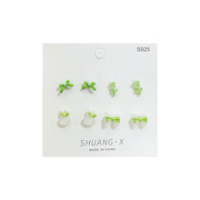 Load image into Gallery viewer, 4pairs/set Simple Resin Earrings Candy Colored Small Daily Geometric Earrings Ear Studs Women Jewelry Accessories
