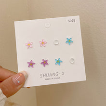 Load image into Gallery viewer, 4pairs/set Simple Resin Earrings Candy Colored Small Daily Geometric Earrings Ear Studs Women Jewelry Accessories
