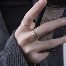 Load image into Gallery viewer, Fashionable Personalized Gilding Ring Irregular Pattern Alloy Ring Opening Adjustable Ring Jewelry for Men
