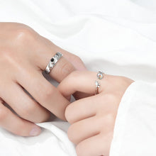 Load image into Gallery viewer, Moonstone Astronaut Couple Ring Fashion Creative Alloy Couple Ring Adjustable Ring Jewelry Gift For Men Women
